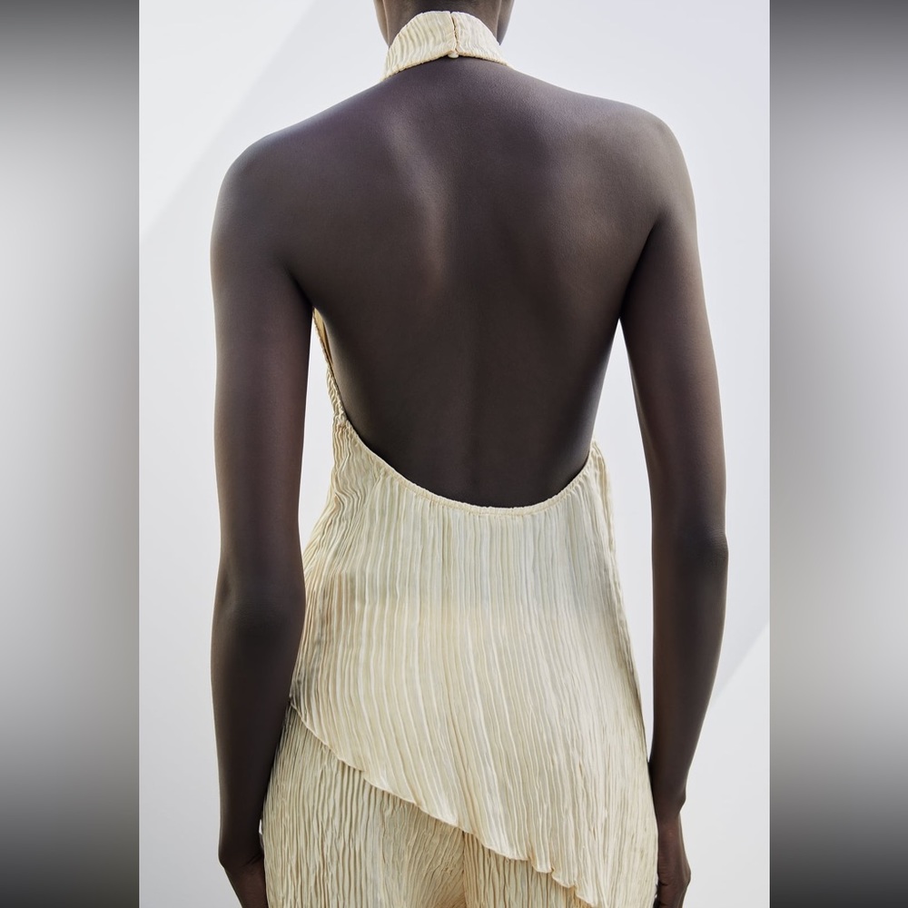 ZARA asymmetric hem halter top - Picture 9 of 10